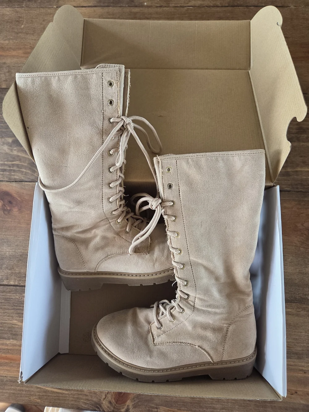 wonder nation Tan Lace-Up Boots